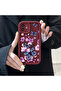 Oppo A5 5g Compatible Case Camera Protector Claret Red Silicone Couple Phone Case Butterfly Pattern - 4