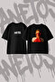 Ariana Grande_135 Design Back Printed Cotton Black Oversize T-Shirt