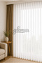 White Striped 1/3 Dense Pleated Heavy Weight Non-Iron Tulle Curtain Without Hooks I Popular Product I - 2