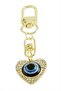 Heart Evil Eye Stone Keychain