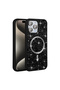 iPhone 15 Pro Case with Glitter Diamonds and Magsafe Camera Raised Silicone Brsa - 2