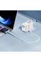 GaN 20W PD Universal Adapter with Retractable Type-C Cable, Simultaneous Charging, Includes Spare Fuse, Built-In Safeguard - White - 7