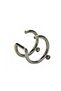 Ear cuff earring, double ring pattern with small crystals - 3