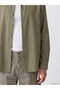 Xside Khaki Loose Fit Gabardine Men's Shirt - 3
