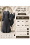 Jasmine Embroidered 3-Piece Hijab Set Medina Silk Fabric Ferace Shawl and Veil - 2