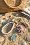 Pearl Detailed Seashell and Snail Figured Keychain Bag Charm - 3