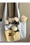 Blue Striped Bag with Yellow Pockets and Cherry Detail - 2
