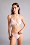 Lace Detailed Satin Unlined Non-Padded Non-Wired Light Pink Bralet G1139Ax26Sp - 2