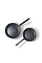 2 Piece Swiss Coating Frying Pan Set, 26 and 30 CM, Non-stick, Oven Safe & Dishwasher Safe, Induction Compatible, PFOA PFOS Free - Black with Black Handles
