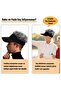 Wig-Looking Hair Hat Unisex Visor Hat Gray Hair Adjustable Funny Hair Hat for Adults - 8