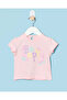 Infant Girls Pink Chest Print Jersey T-Shirt