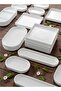 18 piece Porcelain Dinnerware Set, Set for 6, Microwave & Dishwasher Safe, White - 3