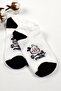 Women's Black and White 6-Piece Patterned Women's Socks Set - Soft Cotton - 2