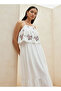 STRAPPY EMBROIDERED DRESS - 2