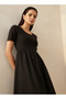 KNIT WOVEN DRESS - 2