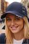 Women's Piercing Ring Cross Metal Detailed Special Design Baseball Cap Streetwear Hat - 7