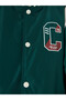 Embroidered College Collar Boys' Puffer Coat - 4