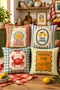 Retro Popart Patterned 4-Piece Throw Pillow Cover Set