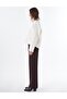 V-Neck Rayon Blouse Ecru - 4