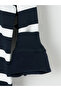 Ozmarka New Season Navy Blue Polo Collar Striped Men's Sweatshirt - 7