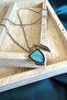 Viking Design Turquoise Stone Feather Arrow Figured Silver Color Men's Steel Necklace - 4