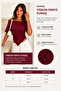 Women's Boat Neck Draped Front Asymmetrical Cut Drawstring Detailed Comfortable Fit Stretchy Fabric Blouse - 5