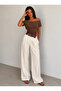 Women's Boat Neck Draped Front Asymmetrical Cut Drawstring Detailed Comfortable Fit Stretchy Fabric Blouse - 5