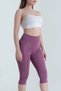 Women's High Waist Lycra Capri Leggings with Phone Pocket Detail and Push-Up Effect - 3