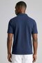 Men's Zipper Collar Pique Polo T-Shirt - Navy Blue - 2