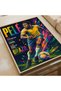 Pelé Brazil 3x World Cup Winner Gallery Wrapped Canvas | 40x60 cm / 16x24 inch | Football Legend Wall Art - 2