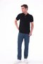Men's Petrol Blue Light Non-Marking Cotton Flexible Denim Jean Jeans Regular Fit - 3