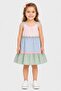 Toddlers Girl Checkered Sleeveless Dress, Multicolor