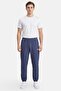 Men Sportswear Fit Brand Logo Training Track Pants, Dark Blue - 2