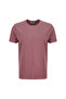 Burgundy Men's Slim Fit Melange T-Shirt Ace091262933 - 6