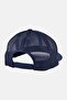 Men Flex Fit Plain Retro Trucker Cap, Navy - 2