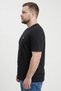 Men Crew Neck Short Sleeve Brand Logo T-Shirt, Black - 3