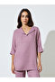 Purple Oversized Top And Wide Leg Pants Co-Ords - 2