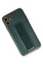 Ilkestor iPhone 12 Case Coco Carbon Stand Cover (125302) - Green - 3