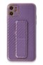 Ilkestor iPhone 12 Case Coco Carbon Stand Cover (125256) - Purple
