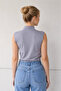 Women's 100% Viscose Half Turtleneck Sleeveless Blouse I Comfortable Fit Sleeveless Blouse I Flexible Minimal Sleeveless Basic Blouse I Women's Bodysuit I Standard Size - 8