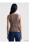 Crew Neck Women's Ribbed Tank Top (S6) - 4