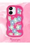 Redmi 13C Compatible Case Camera Protector Red Silicone Couple Phone Case Floral Pattern - 2