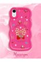 iPhone Xr Compatible Case Camera Protector Red Silicone Couple Phone Case Strawberry Pattern - 2
