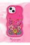 iPhone 13 Compatible Case Camera Protector Red Silicone Couple Phone Case Floral Pattern - 2