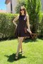 Sleeveless Crew Neck Short Dress with Shorts - 6