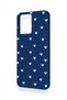 Casper Via M40 Compatible Mini White Heart Navy Blue Patterned Silicone Case - 4