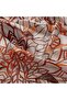 Milano Women's Floral Leaf Patterned Tivil Silk Scarf Salmon 90X90 - 2