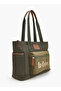 Suede Tote Bag with Zip Closure - 2