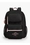 Logo Print Backpack with Mesh Pocket