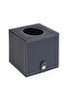 Napkin Holder, Boutique Tissue Box, Tissue Paper Storage Box, Vegan Leather, 13*13*13 Cm. Navy Blue - 2